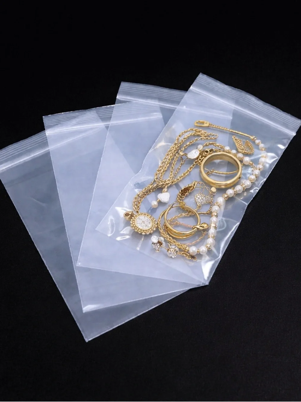 50 Pack Clear Zip Bags 3x5 Resealable Bags Jewelry Packaging Business Supplies